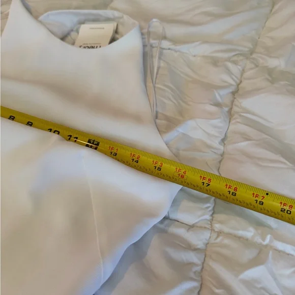 Theory White Halter Midi Dress with Cross-Back - Picture 14 of 15